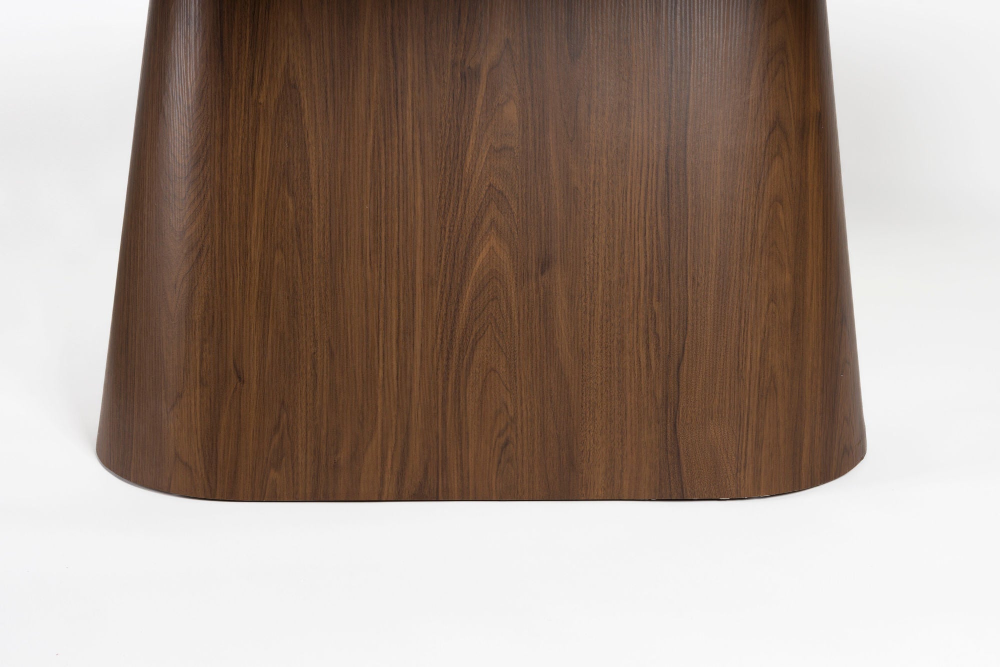 Almira Walnut Brown Oak Wood & White Marble Oval Dining Table 200cm